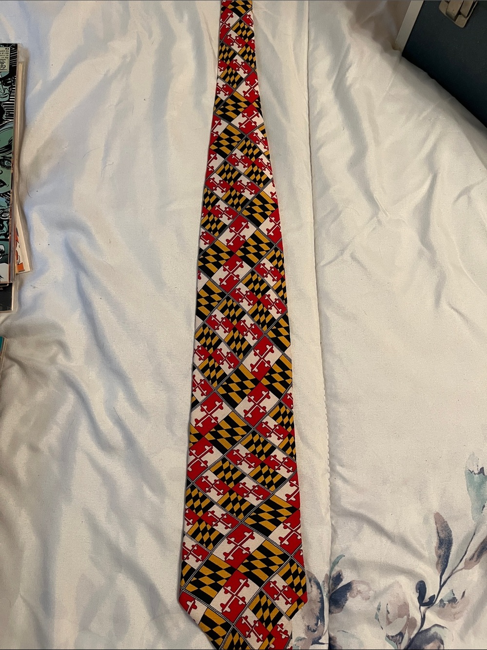 Erge Red, Yellow, Black Patterned Men's Tie